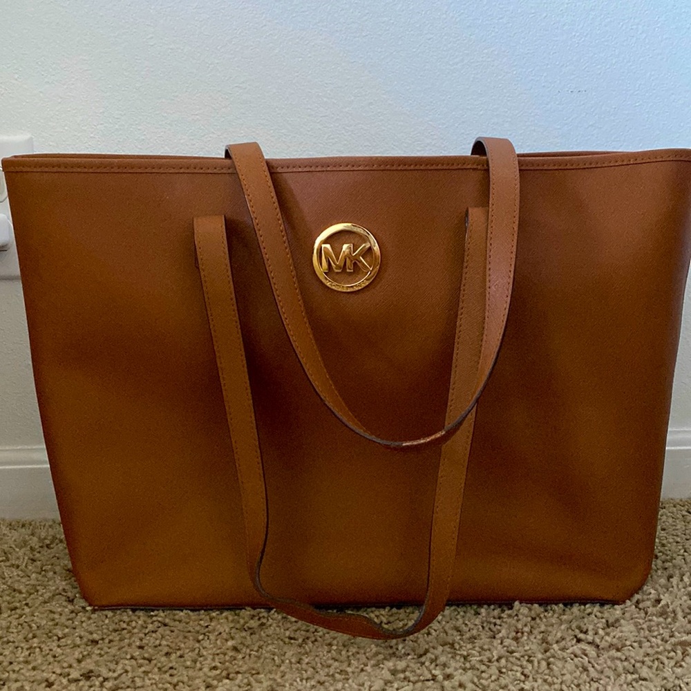Brown Leather MK Tote